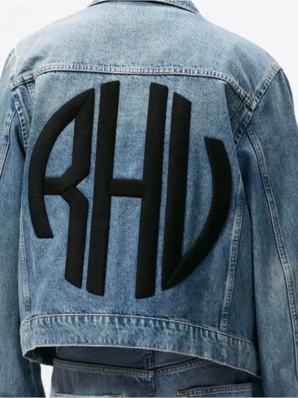 Rhude Light Blue Denim Zip-Front Jacket